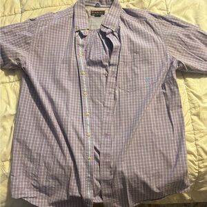 Ariat Men's Lavender Checkered Button Down Shirt